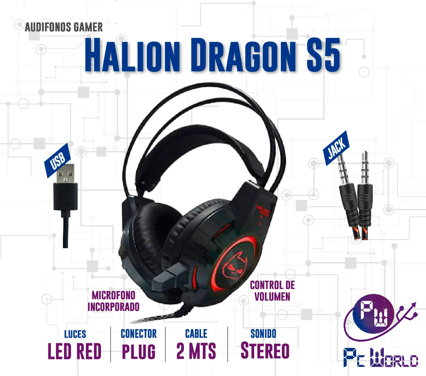 Audifonos Gaming Halion S5