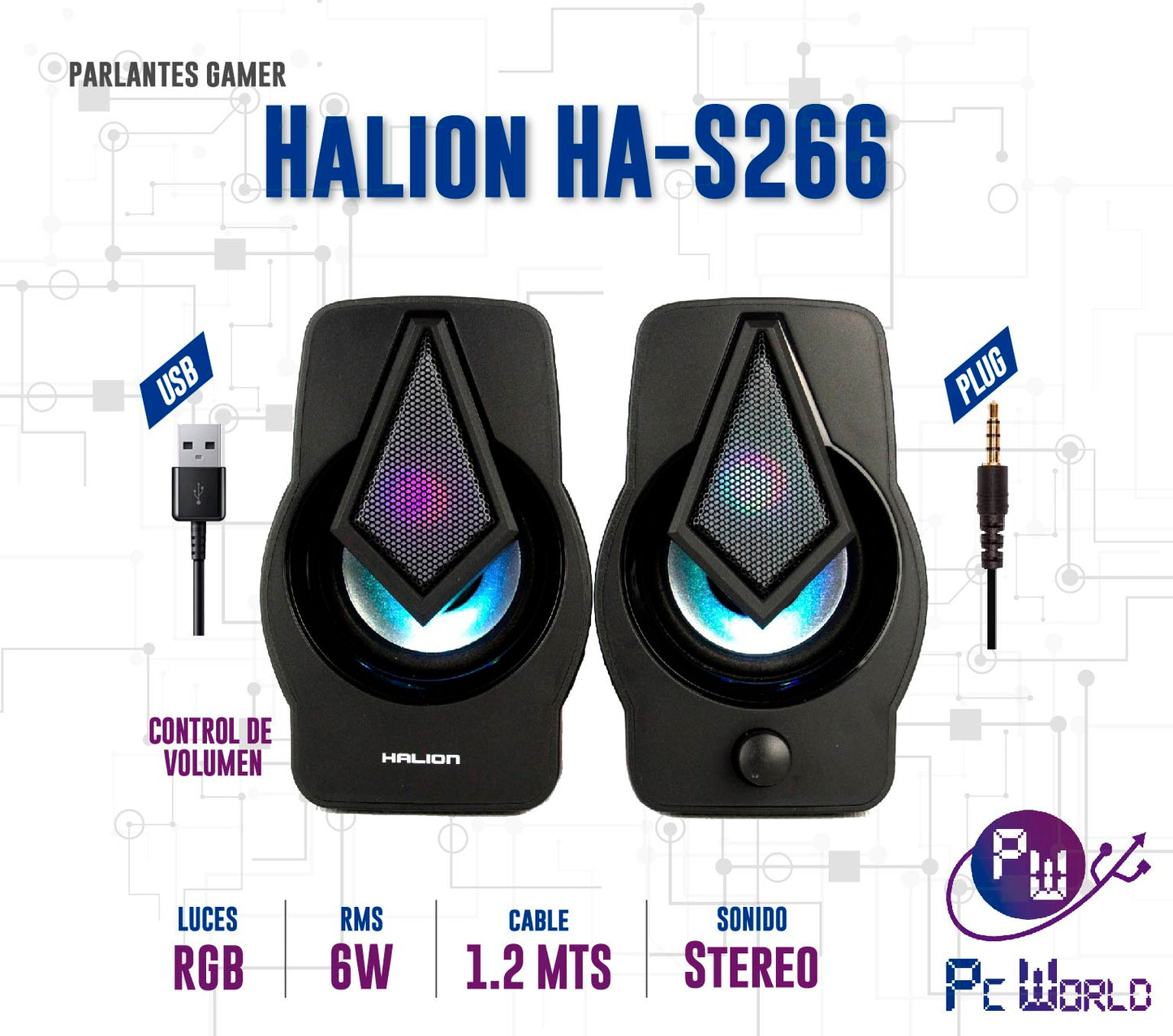Parlantes Gaming De Escritorio Halion Ha-s266