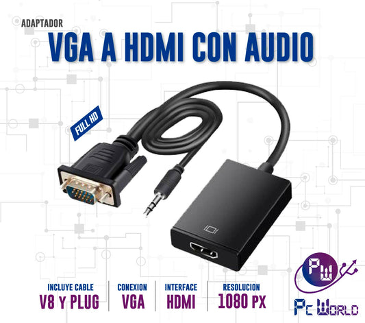 Adaptador De Vga A Hdmi