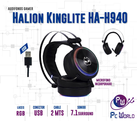 Audifonos Gaming Kinglite Ha-h940 Rgb