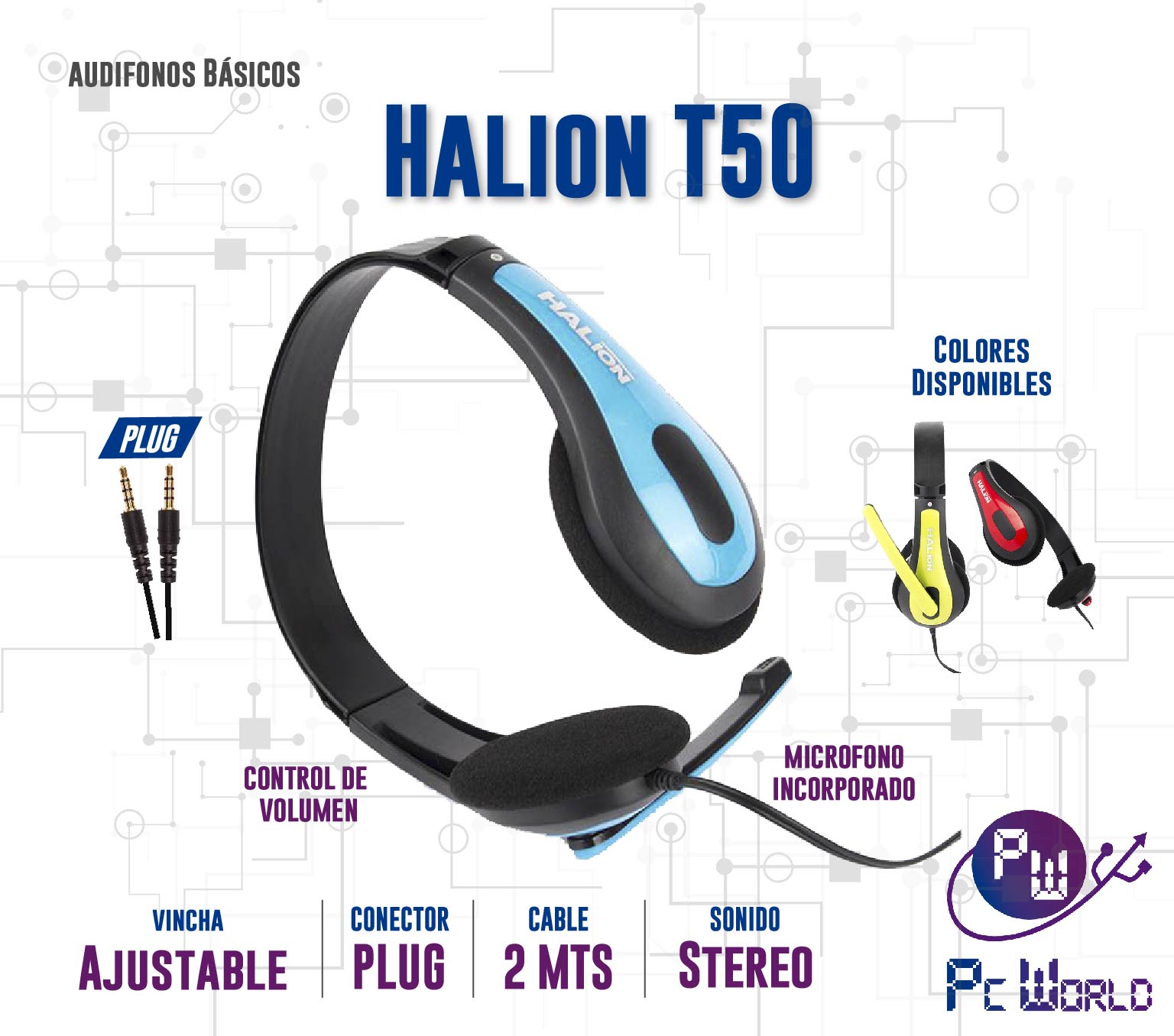 Audifonos Halion Ha-t50 – Corporación PC World