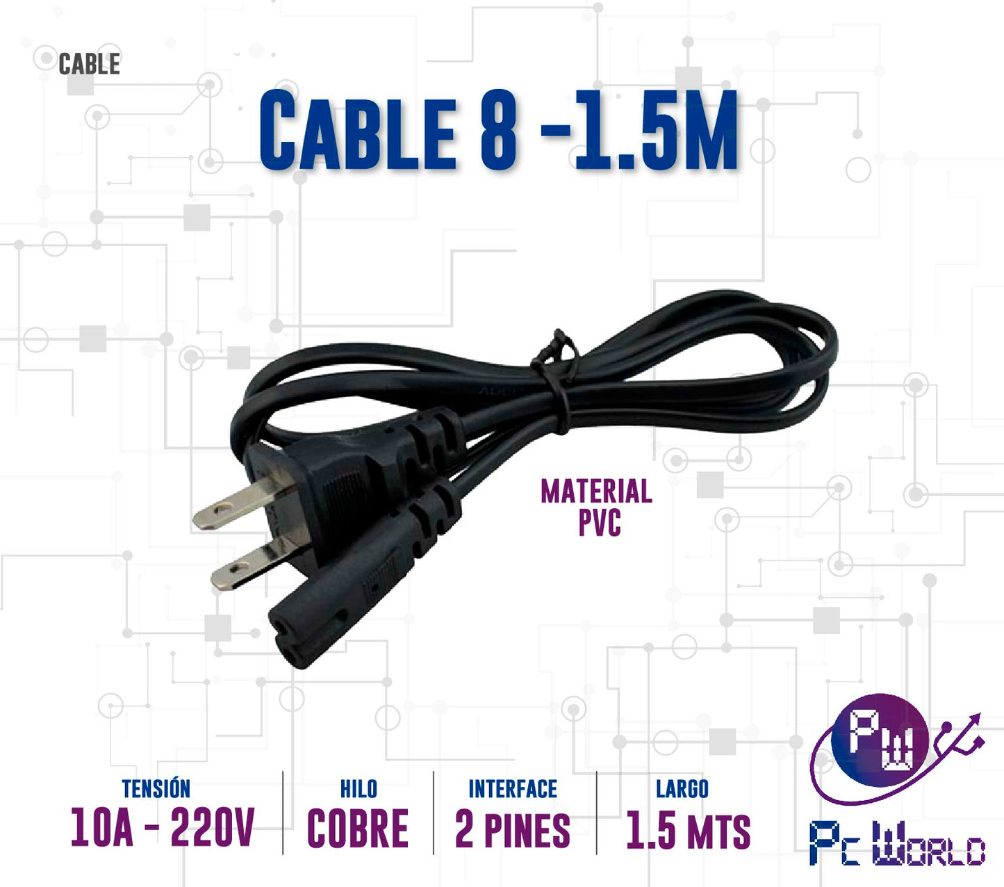 Cable de Poder tipo 8