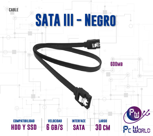 Cable SATA III Black
