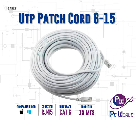Cable De Red Cat 6 De 15mts