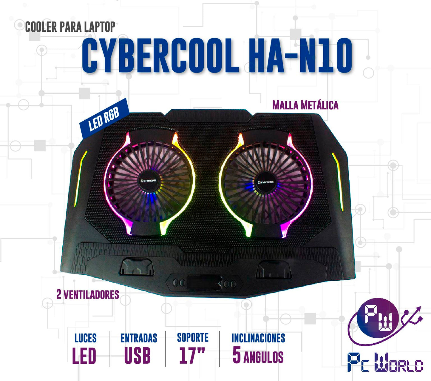 Cooler gamer para laptop Cybercool HA N10