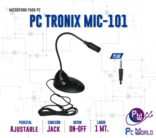 Micrófono Con Pedestal Pc Tronix Mic-101 Jack 3.5mm