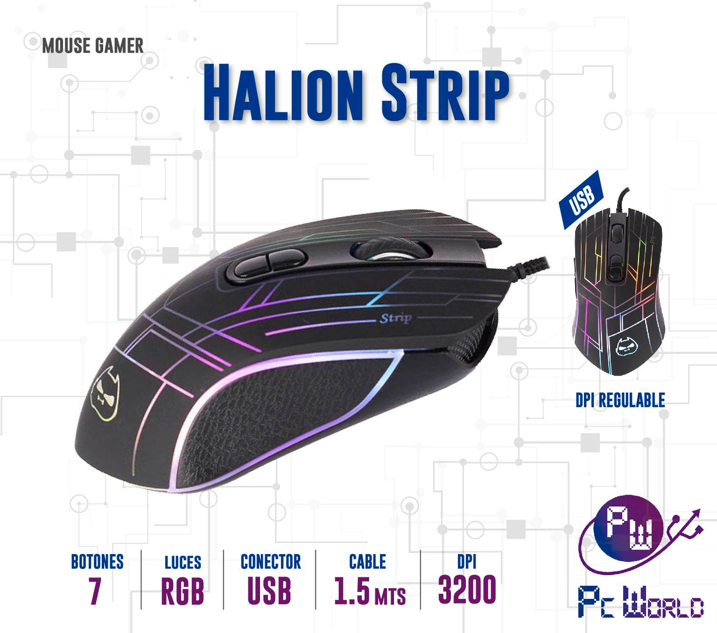 Mouse Gaming Halion Strip