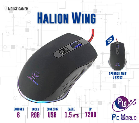 Mouse Gaming Halion Wing HA-M935 Usb Rgb