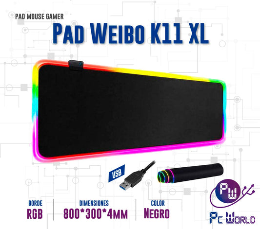 Mouse Pad Gaming Rgb XL K11